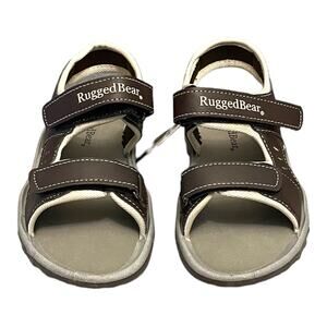 New Boys Size 2 Rugged Bear Brown Light Up Sports Sandals